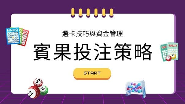 賓果投注策略|選卡技巧與資金管理